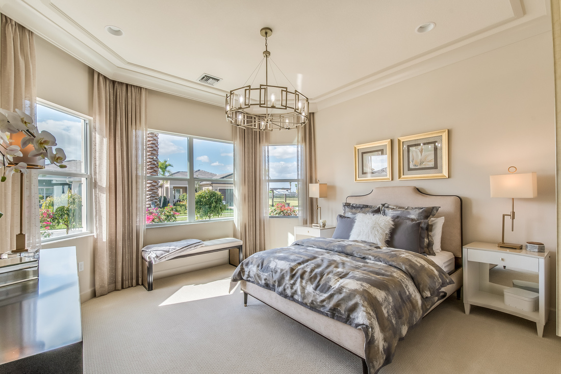 Spacious bedroom in tour home
